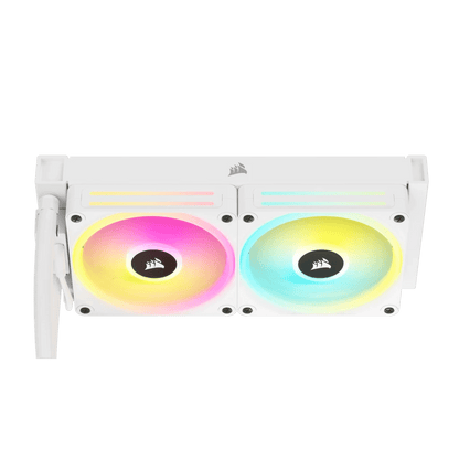 CORSAIR iCUE LINK H100i RGB BLACK/WHITE Liquid CPU Cooler - QX120 RGB Fans,240mm Radiator