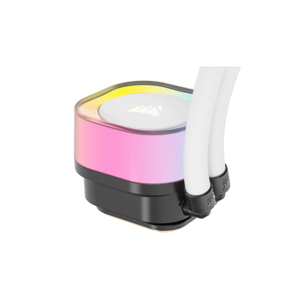 CORSAIR iCUE LINK H100i RGB BLACK/WHITE Liquid CPU Cooler - QX120 RGB Fans,240mm Radiator