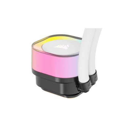 CORSAIR iCUE LINK H100i RGB BLACK/WHITE Liquid CPU Cooler - QX120 RGB Fans,240mm Radiator