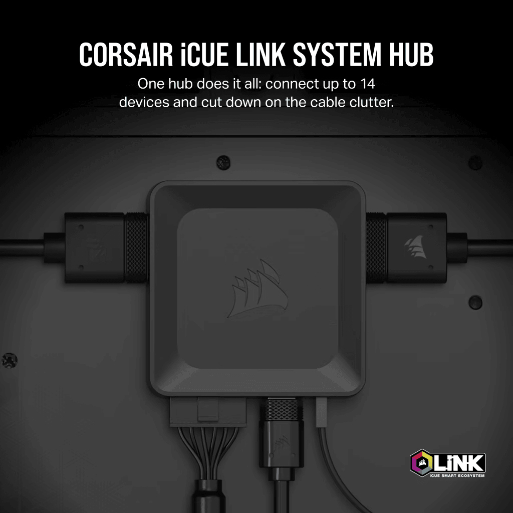 CORSAIR iCUE LINK System Hub - Connect Up to 14 CORSAIR iCUE LINK Devices - Auto Device Detection