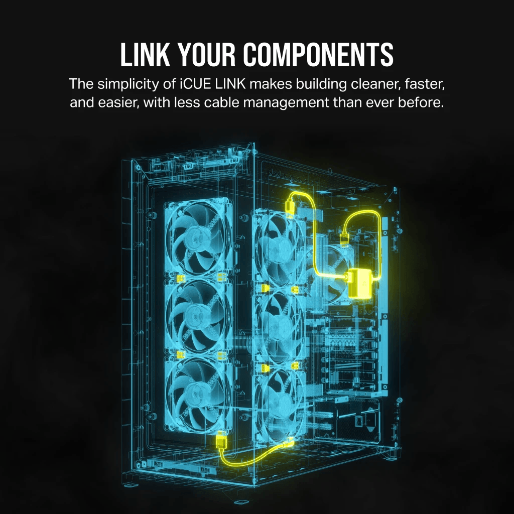 CORSAIR iCUE LINK System Hub - Connect Up to 14 CORSAIR iCUE LINK Devices - Auto Device Detection