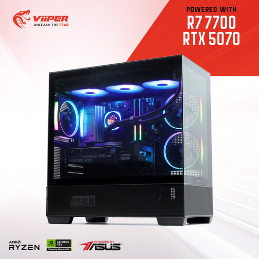 Viiper AMD RYZEN 7 /7700 WITH RTX 5070 / AMD 7800X3D WITH RTX 5070 32GB RAM/ 1TB SSD /GAMING DESKTOP