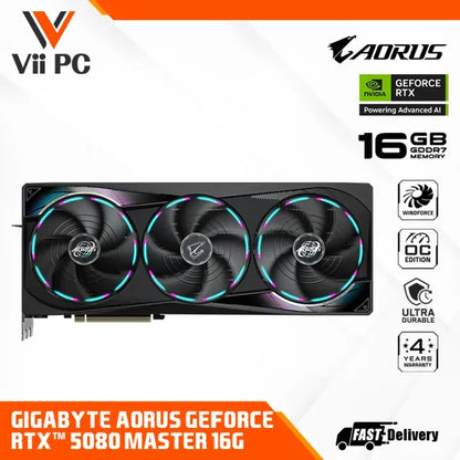GIGABYTE AORUS GeForce RTX 5080 MASTER 16G