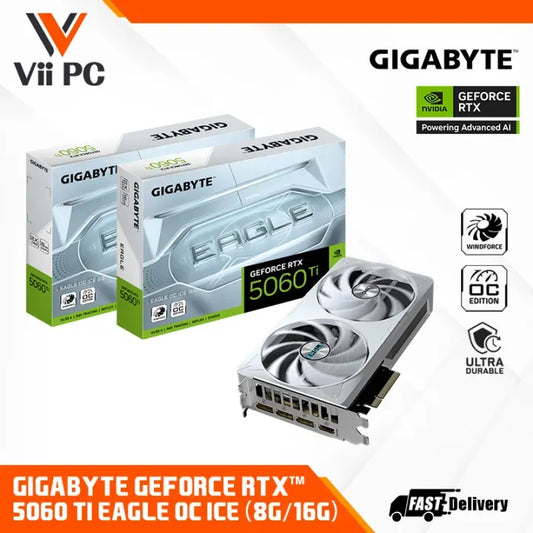 GIGABYTE GeForce RTX 5060 Ti EAGLE OC ICE 8GB OR 16G DDR7 GAMING GRAPHIC CARD