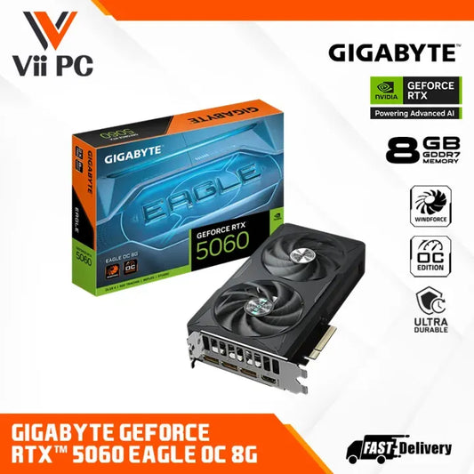 GIGABYTE GeForce RTX5060 EAGLE OC  BLACK OR EAGLE OC ICE WHITE 8G DDR7 GAMING GRAPHIC CARD