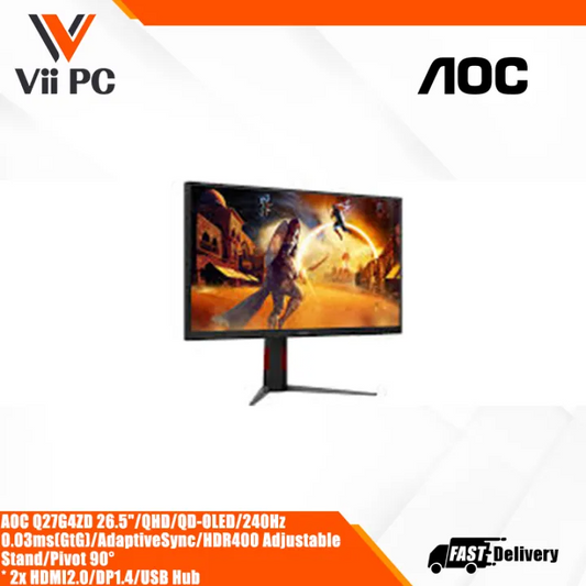 AOC Q27G4ZD 26.5" 240Hz QD-OLED Gaming Monitor