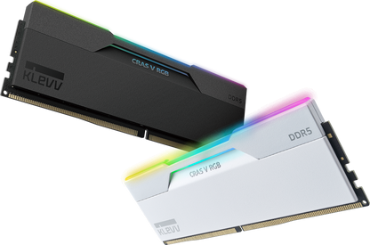 KLEVV CRAS V RGB DDR5 6000MHz CL28, 6000MHz CL30, 6400MHz CL32, 7200 CL34 (2x16GB & 2x24GB) - Black & White