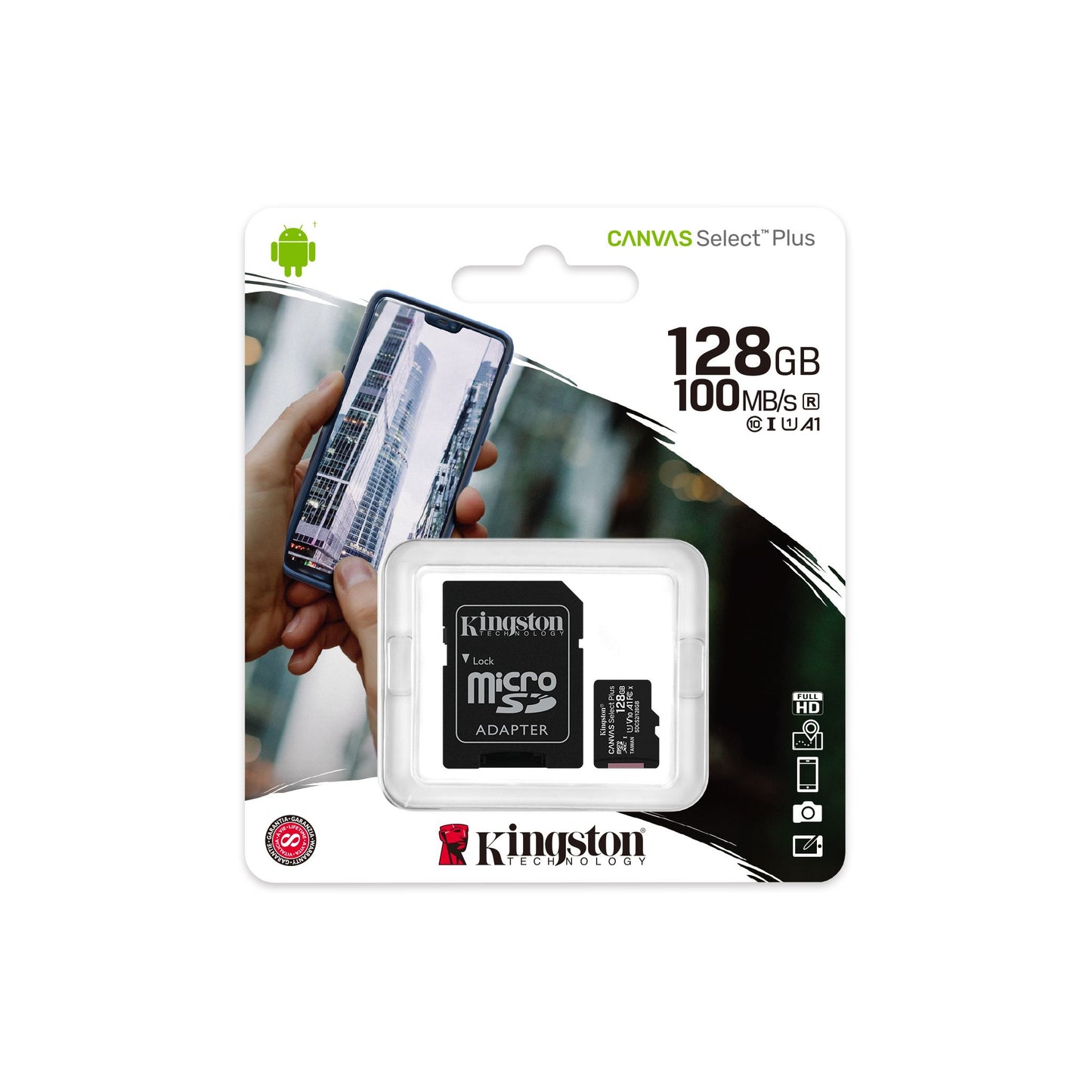 Kingston Canvas Select Plus MicroSD (64GB/128GB/256GB) 100MB/s