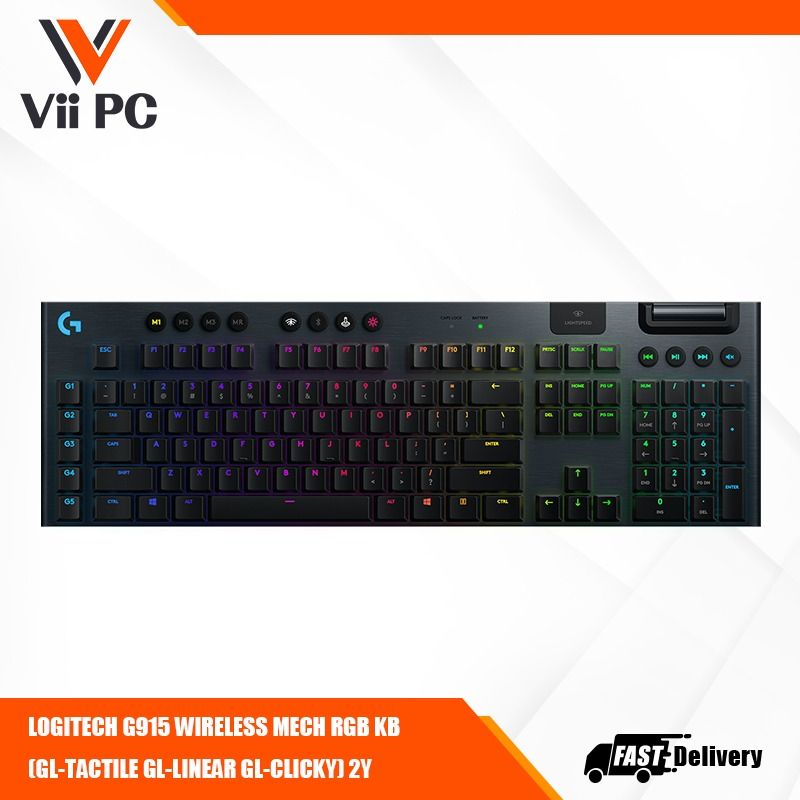 LOGITECH G915 LIGHTSPEED WIRELESS MECHANICAL RGB KEYBOARD