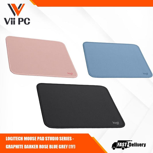 LOGITECH MOUSE PAD - Studio Series (Graphite/Darker Rose/Blue Grey)