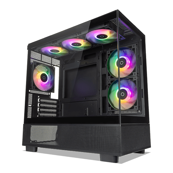 TECWARE INFINITY M ARGB - Omni Link DUAL TEMPERED GLASS MATX CASE - 3 x Omni Link ARGB Fans Included(2 side 1 rear), 360mm radiator(3x 120mm)