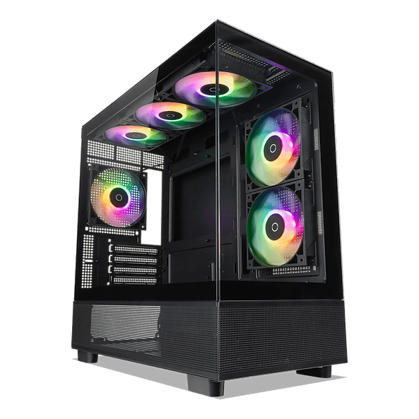 TECWARE INFINITY M ARGB - Omni Link DUAL TEMPERED GLASS MATX CASE - 3 x Omni Link ARGB Fans Included(2 side 1 rear), 360mm radiator(3x 120mm)