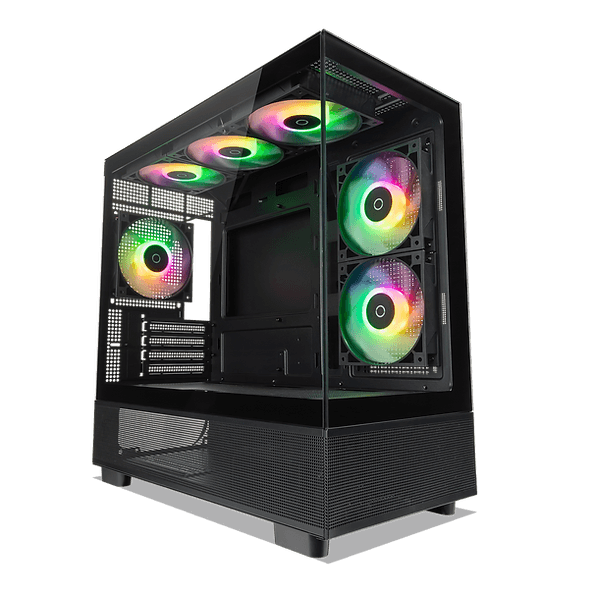 TECWARE INFINITY M ARGB - Omni Link DUAL TEMPERED GLASS MATX CASE - 3 x Omni Link ARGB Fans Included(2 side 1 rear), 360mm radiator(3x 120mm)
