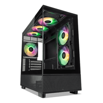 TECWARE INFINITY M ARGB - Omni Link DUAL TEMPERED GLASS MATX CASE - 3 x Omni Link ARGB Fans Included(2 side 1 rear), 360mm radiator(3x 120mm)