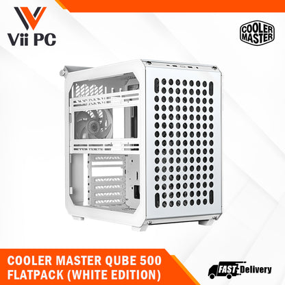 COOLER MASTER QUBE 500 FLATPACK QUBE Series ATX MID TOWER BLACK & WHITE EDITION CASE