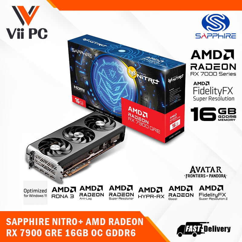 SAPPHIRE NITRO+ AMD Radeon RX 7900 GRE 16GB GDDR6 Graphics Card