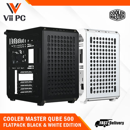 COOLER MASTER QUBE 500 FLATPACK QUBE Series ATX MID TOWER BLACK & WHITE EDITION CASE