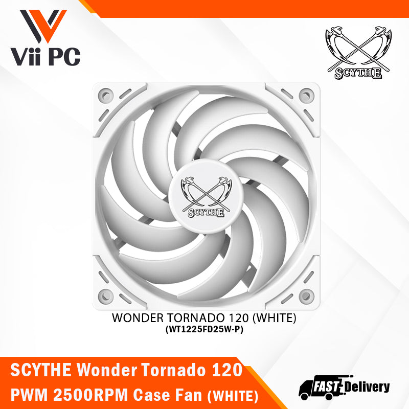 SCYTHE Grand Tornado 120/Wonder Tornado 120 Slim/Wonder Tornado 120(BLACK/WHITE) Case Fan