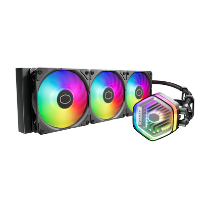 COOLER MASTER MASTERLIQUID 240/360 ATMOS ARGB CLOSE-LOOP AIO CPU LIQUID COOLER, Customize Pump, Sickleflow Edge PWM Fans, 240mm/360mm Radiator, CryoFuze (AMD AM5/AM4, Intel LGA1700/1200)