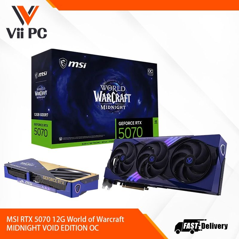 MSI GeForce RTX 5070 12G World of Warcraft MIDNIGHT VOID EDITION OC