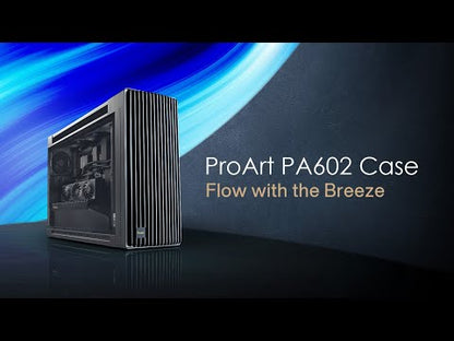 ASUS ProArt PA602 E-ATX Mid Tower - 420mm radiator support, one 140mm and two 200mm pre-installed system fans