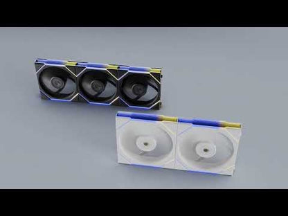 LIAN LI UNI FAN TL120 RGB REVERSE Single Pack BLACK/WHITE Cooler - 3 Yrs Wty