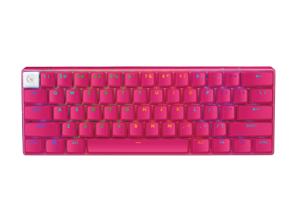 LOGITECH PRO X 60 LIGHTSPEED WIRELESS GAMING KEYBOARD - BLACK, WHITE, MAGENTA (GX-BROWN) 2Y