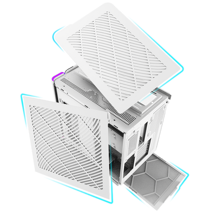 Montech KING 95 WHITE Tempered Glass ATX Middle Tower Case (Dynamic Duo Airflow Modes)