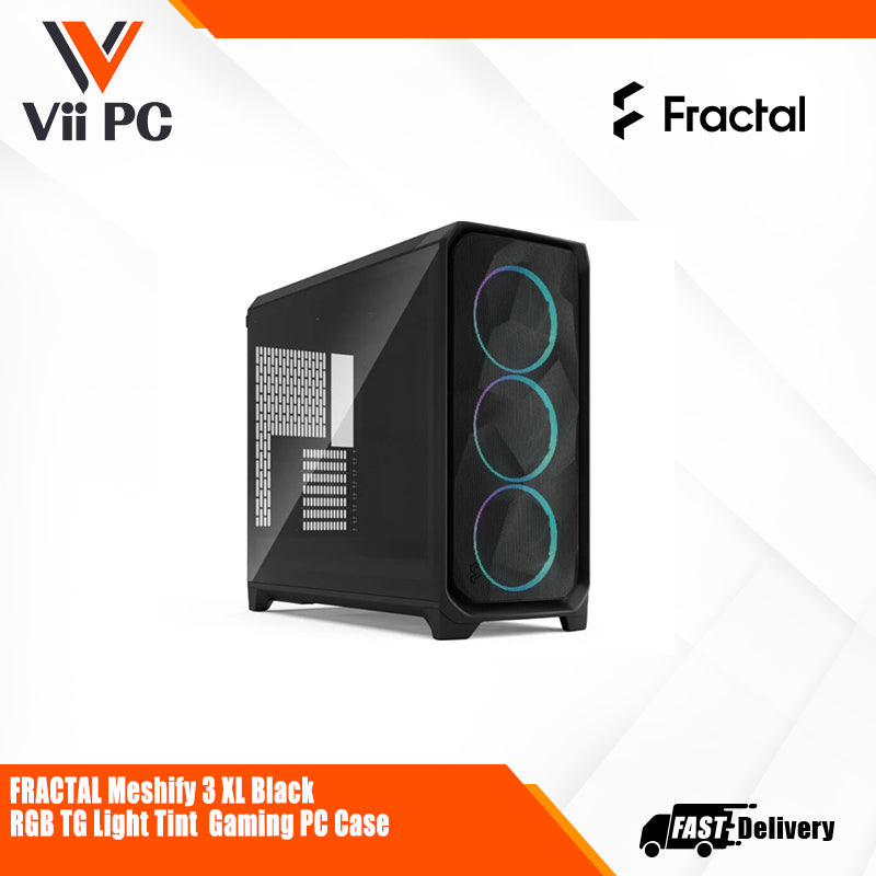 Fractal Meshify 3 XL  Black Solid / black TG Light Tint / Pro RGB Black TG Light Tint / Black RGB TG Light Tint / Ambience Pro RGB White TG Clear Tint / White RGB TG Clear Tint GAMING PC CASE