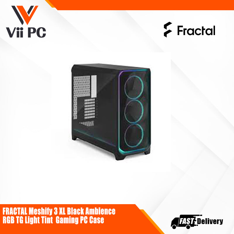 Fractal Meshify 3 XL  Black Solid / black TG Light Tint / Pro RGB Black TG Light Tint / Black RGB TG Light Tint / Ambience Pro RGB White TG Clear Tint / White RGB TG Clear Tint GAMING PC CASE