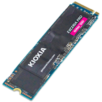 KIOXIA EXCERIA PRO NVMe SSD, M.2 2280 Form Factor, 1TB/2TB, 7300MB/s, 800,000 IOPS, PCI Express 4.0 Technology