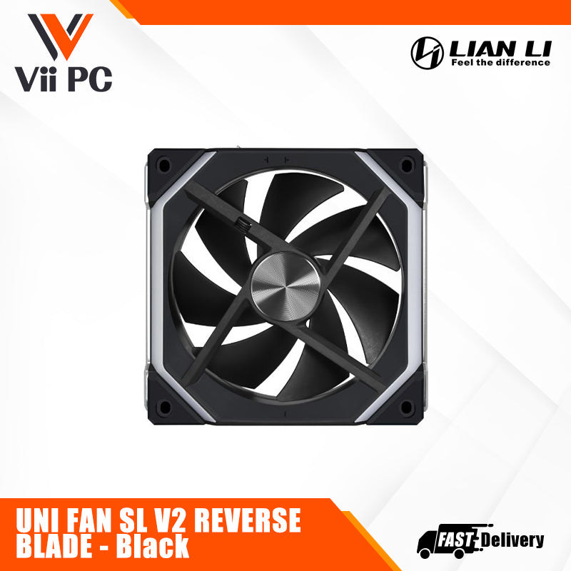 LIAN LI UNI FAN SL V2 Single Reverse blade without controller Black/White - 2yrs Wty