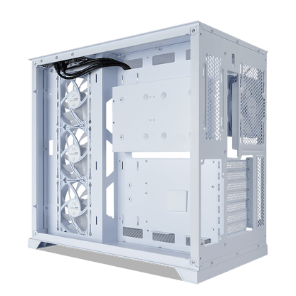 Tecware VXL EVO ATX DUAL TEMPERED GLASS CASE - ARGB , Dual Chamber Layout , Panel Locking Mechanism , Includes 4x RGB Fans , 1 Yrs Wty , BLACK / WHITE