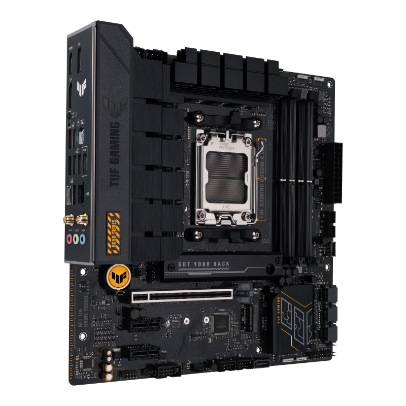 ASUS TUF GAMING B650M-E WIFI AMD Socket AM5 4 x DIMM slots DDR5 Wi-Fi 6 M-ATX GAMING MOTHERBOARD