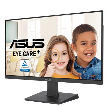 ASUS VA24EHF Eye Care Gaming Monitor - 24" IPS, FHD, Frameless, 100Hz, Adaptive-Sync, 1ms MPRT, HDMI, Low Blue Light, Flicker Free, Wall Mountable