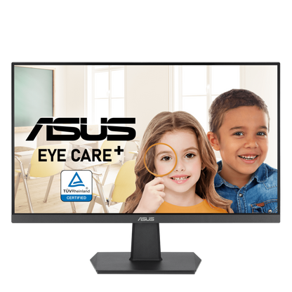 ASUS VA24EHF Eye Care Gaming Monitor - 24" IPS, FHD, Frameless, 100Hz, Adaptive-Sync, 1ms MPRT, HDMI, Low Blue Light, Flicker Free, Wall Mountable