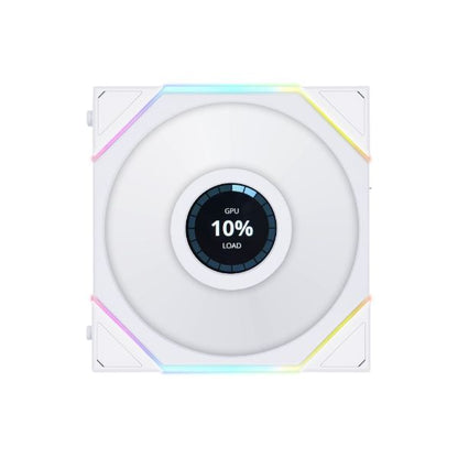 LIAN LI UNI FAN TL120 LCD 120MM Single Pack BLACK/WHITE - 3 Yrs Wty