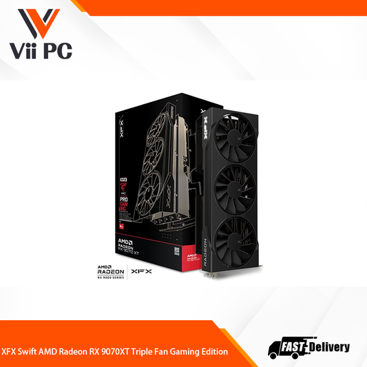XFX Swift AMD Radeon RX 9070XT Triple Fan Gaming BLACK Edition