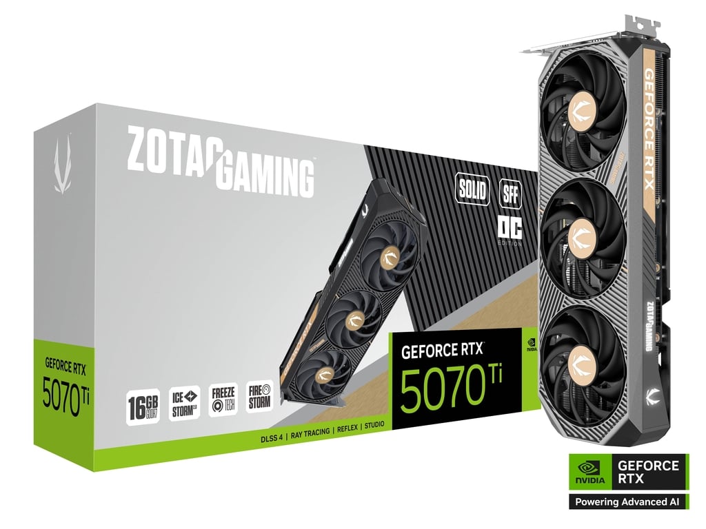 ZOTAC GAMING GeForce RTX 5080 SOLID CORE SOLID OC 16GB GDDR7 OC GAMING DESKTOP GRAPHICS CARD BLACK / WHITE